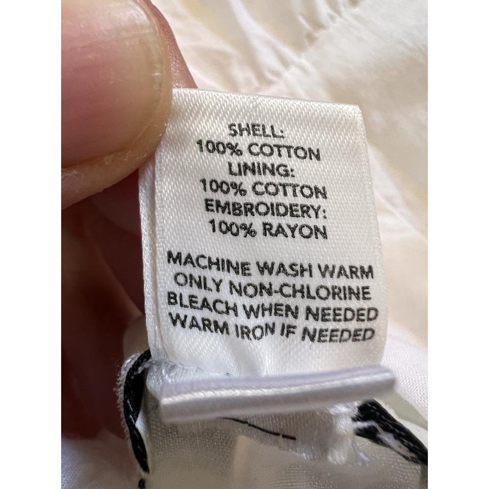 Ann Taylor Loft Petite Size 00P White Strap Sun Dress With Gold Eyelet Trim - Picture 7 of 7